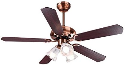 Yescom 48 5 Blades Ceiling Fan with Light Kit Antique Copper Reversible Remote Contro