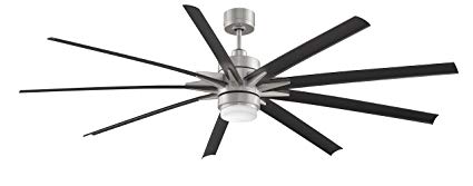 Fanimation Odyn Ceiling Fan with LED Light Kit and Remote, Wet rated