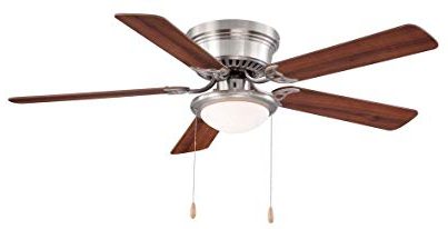 Hampton Bay Hugger 52-inch Brushed Ceiling Fan