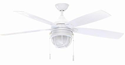 Hampton Bay Seaport 52 In. IndoorOutdoor White Ceiling Fan