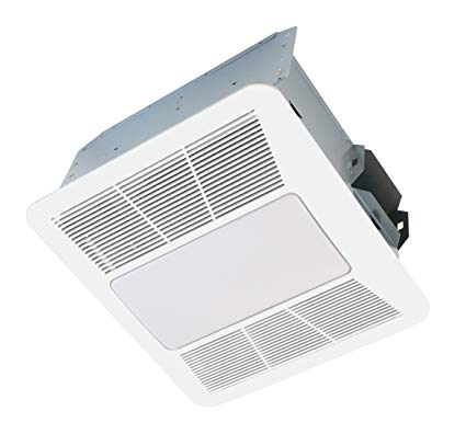 KAZE APPLIANCE SE110L2 Ultra Quiet Bathroom Exhaust Fan with LED Light and Night Light, 110 CFM, 0.9 Sones