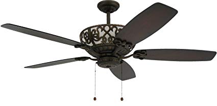 TroposAir Excalibur 60 Rubbed Bronze Ceiling Fan with Uplight