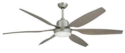 TroposAir-Titan-Brushed-Nickel-Industrial-Ceiling-Fan-with-66-Inch-Contoured-ABS-Blades,-Integrated-Light-and-Remote