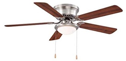 Hampton Bay Hugger 52 In. Brushed Nickel Ceiling Fan by Hampton Bay