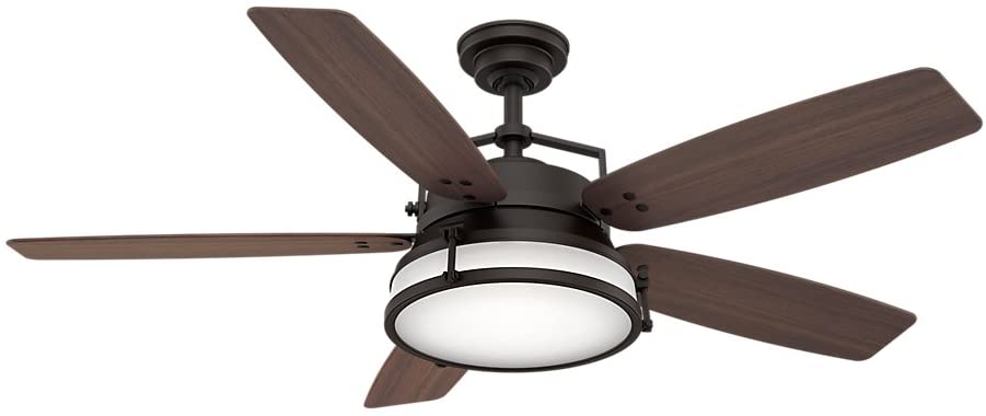 Casablanca Indoor Outdoor Ceiling Fan with LED Light and wall control
