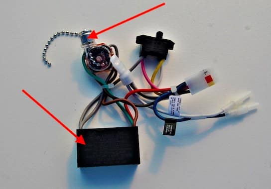 HUNTER-CEILING-FAN-NEW-PARTS-0402-WIRING-HARNESS-(CAPACITOR/-REV.SW./-POWER-SW